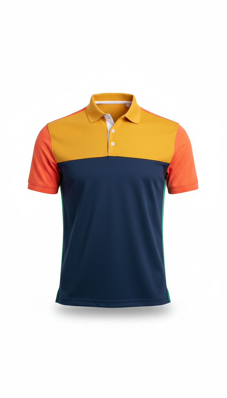 Color-Blocked Performance Polo