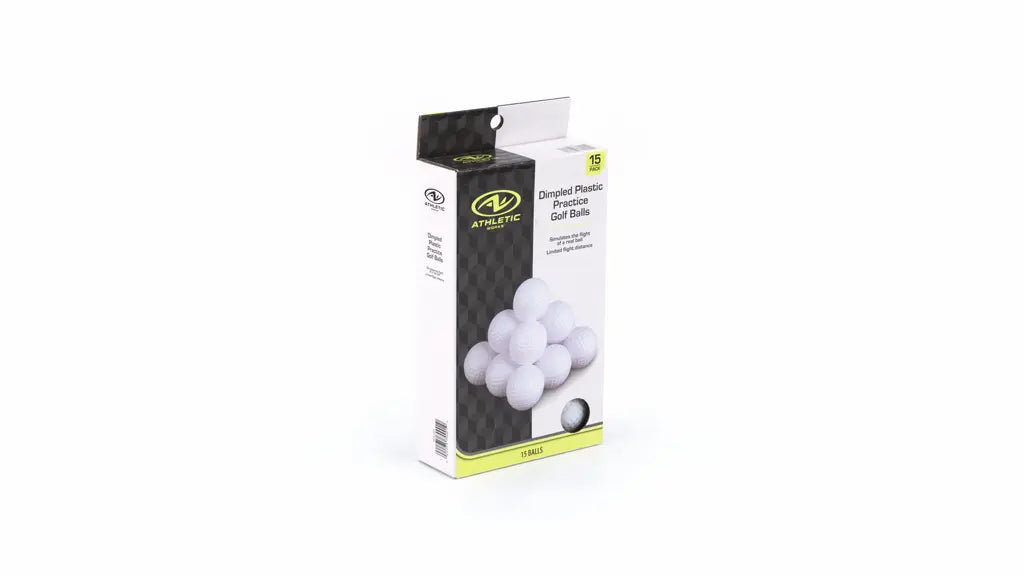 Athletic Works 15Pk White Hollow Practice Golf Balls
